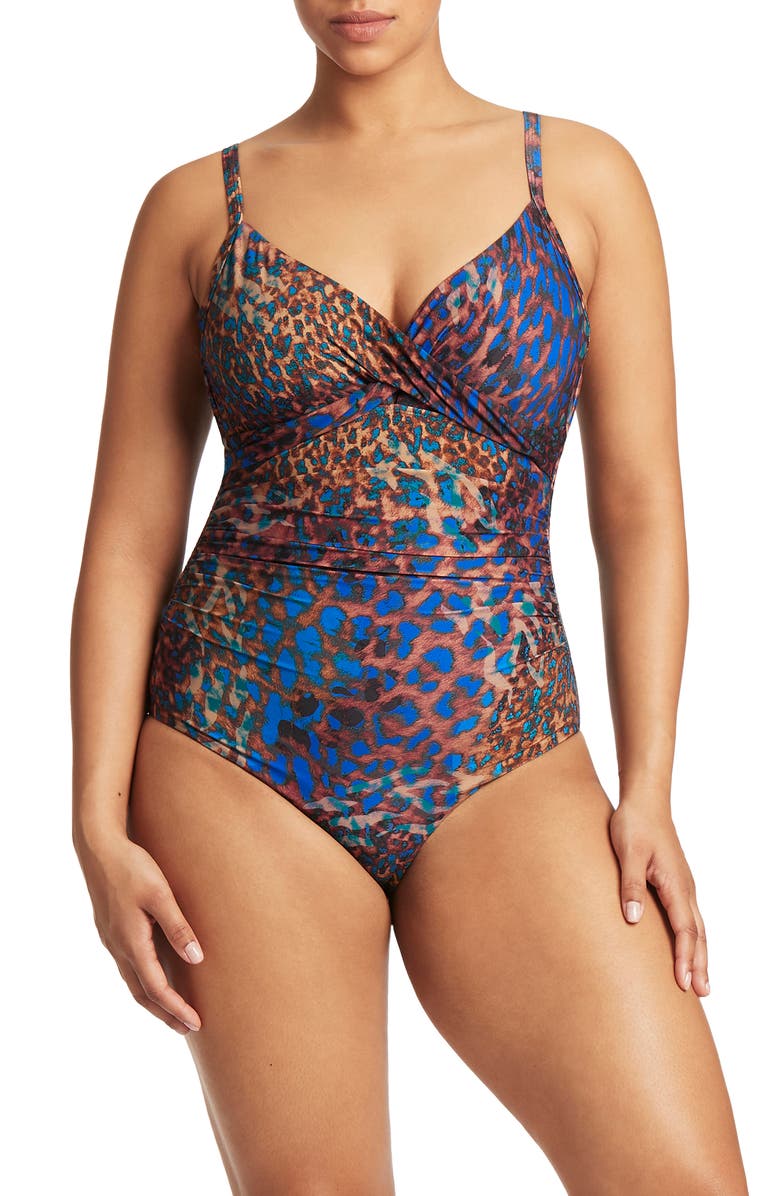 Sea Level Twist Front DD- & E-Cup Underwire One-Piece Swimsuit, Main, color, 