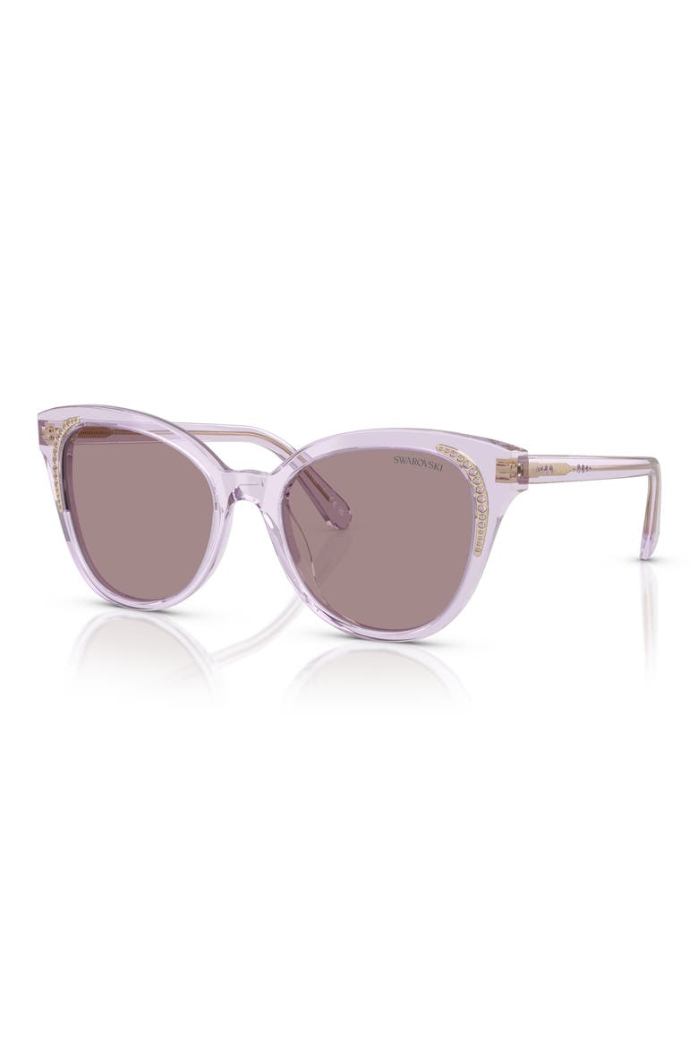 53mm Butterfly Sunglasses, Alternate, color, TRANSPARENT LILAC/ VIOLET