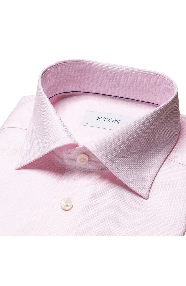 Eton Contemporary Fit Solid Dobby Stretch Cotton Dress Shirt, Alternate, color,
