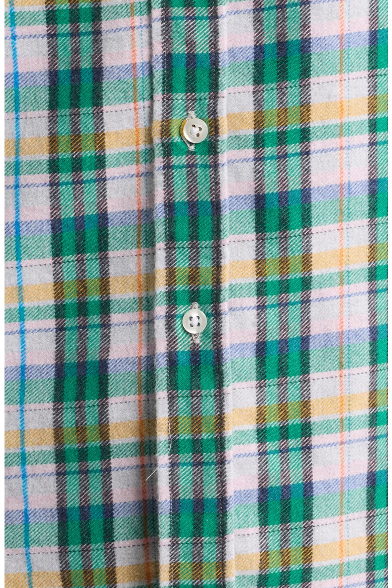 Eileen Relaxed Button Up Shirt, Alternate, color, GREEN PINK BLUE BLACK PLAID