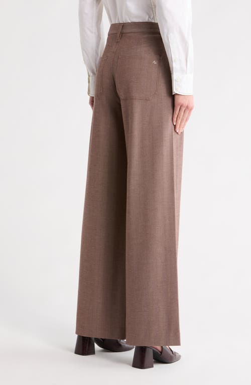 Rag & Bone Serena High Waist Wide Leg Pants In Brown
