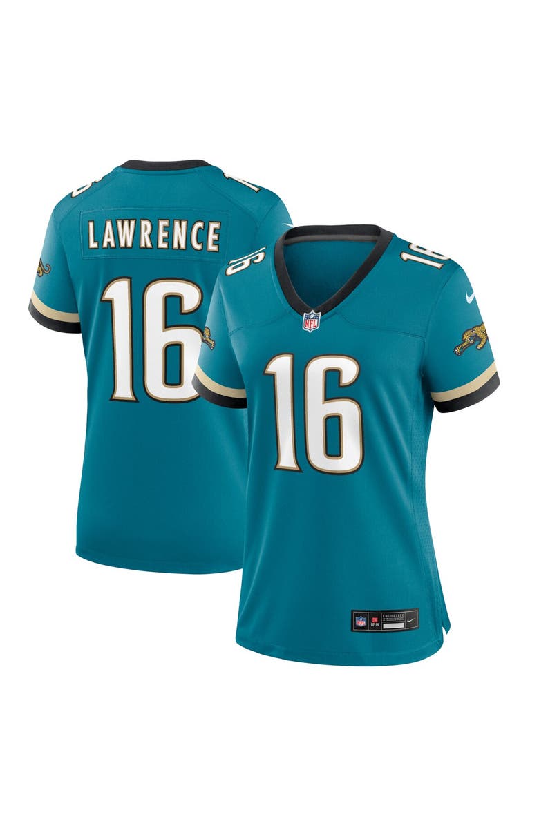 Nike Women's Nike Trevor Lawrence Teal Jacksonville Jaguars Prowler Throwback Game Jersey, Main, color, Teal