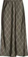Vince Diamond Plaid Satin Skirt