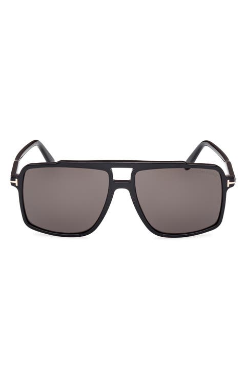 Kemp 59mm Navigator Sunglasses