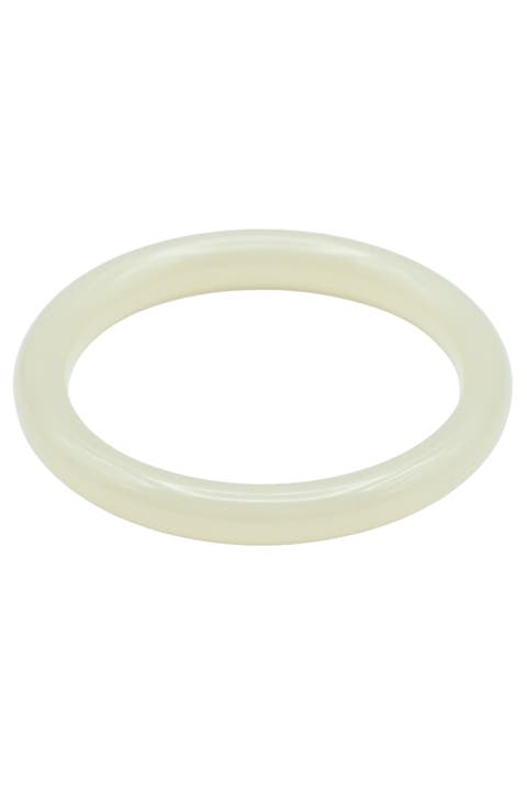 1994 Off White Thin Jade Bangle