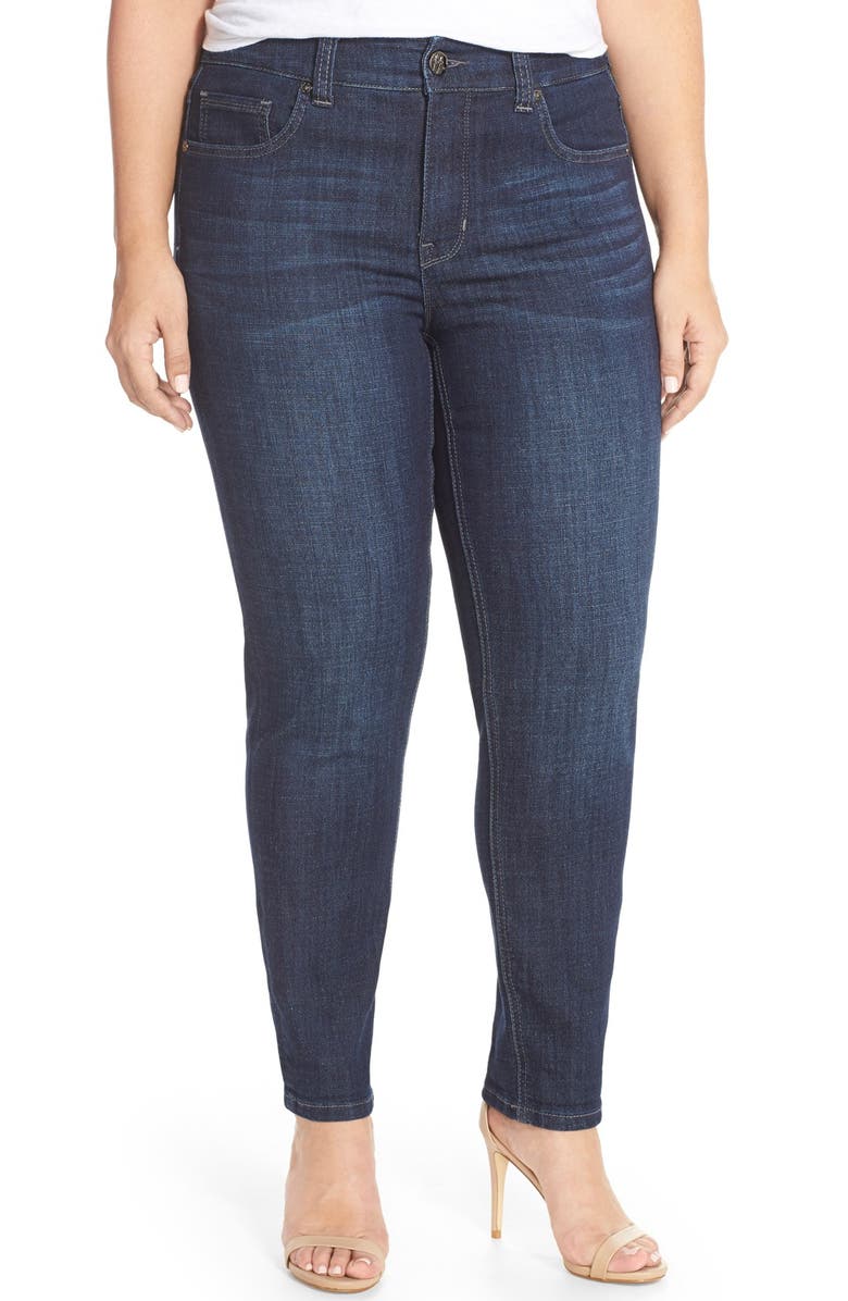 Melissa McCarthy Seven7 Stretch Straight Leg Jeans, Main, color, 