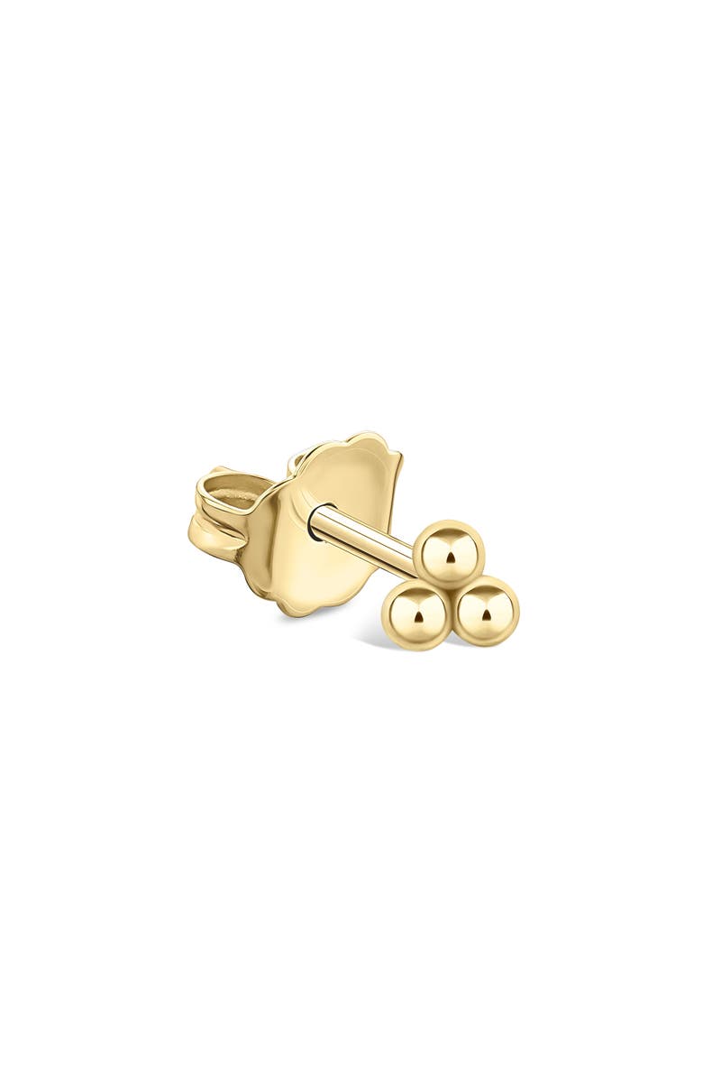 MARIA TASH Three Ball Trinity Single Stud Earring, Main, color, 14K Yellow Gold