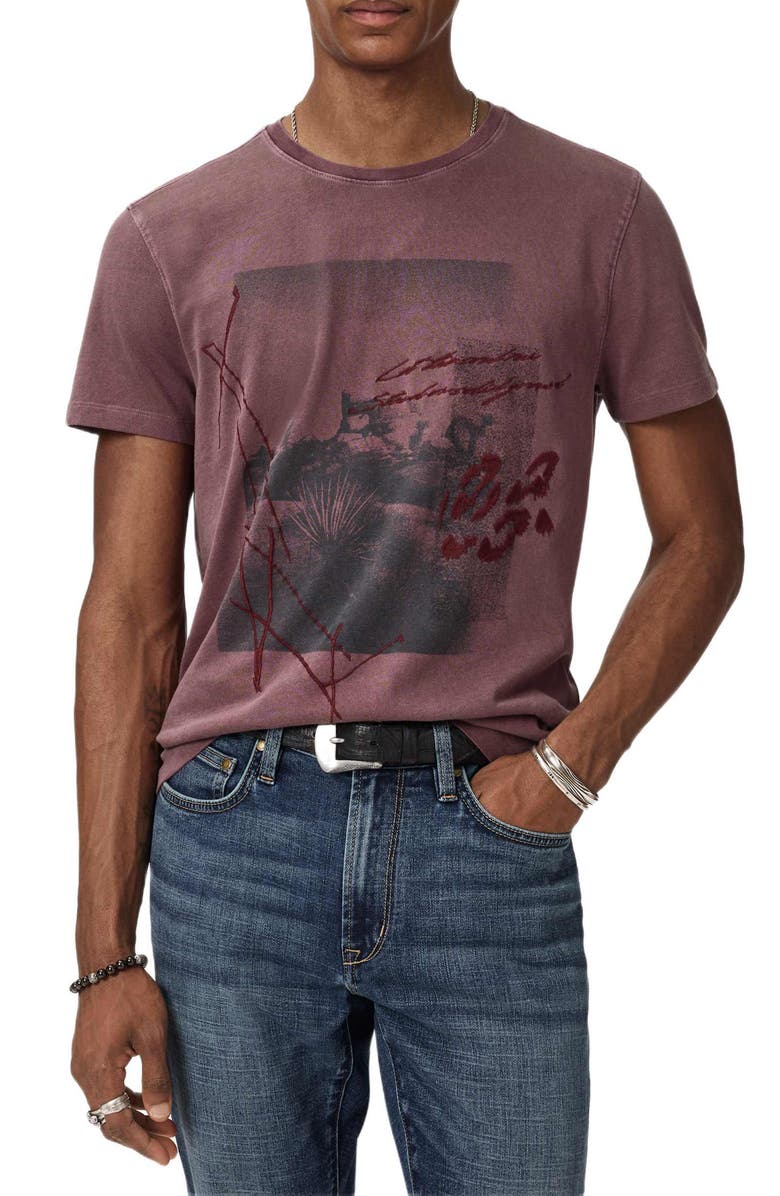 John Varvatos Crewneck Graphic T-Shirt, Main, color, 