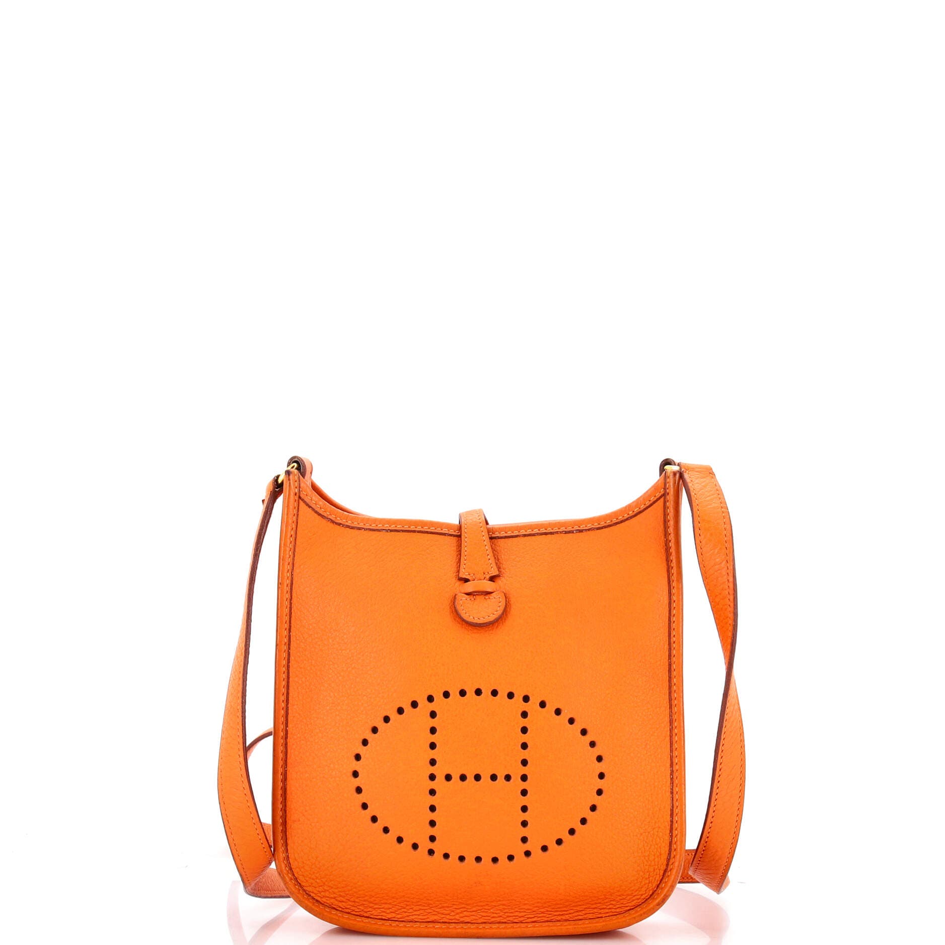 Pre-Owned Hermes Evelyne Bag Gen III Clemence TPM, Main, color, Orange H