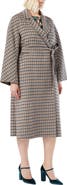 Marina Rinaldi Deremi Check Wool & Mohair Blend Coat