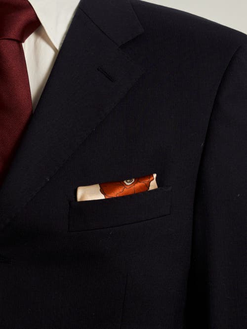 Lost Pattern Nyc "los Amores De Frida" Silk Pocket Square In Pink