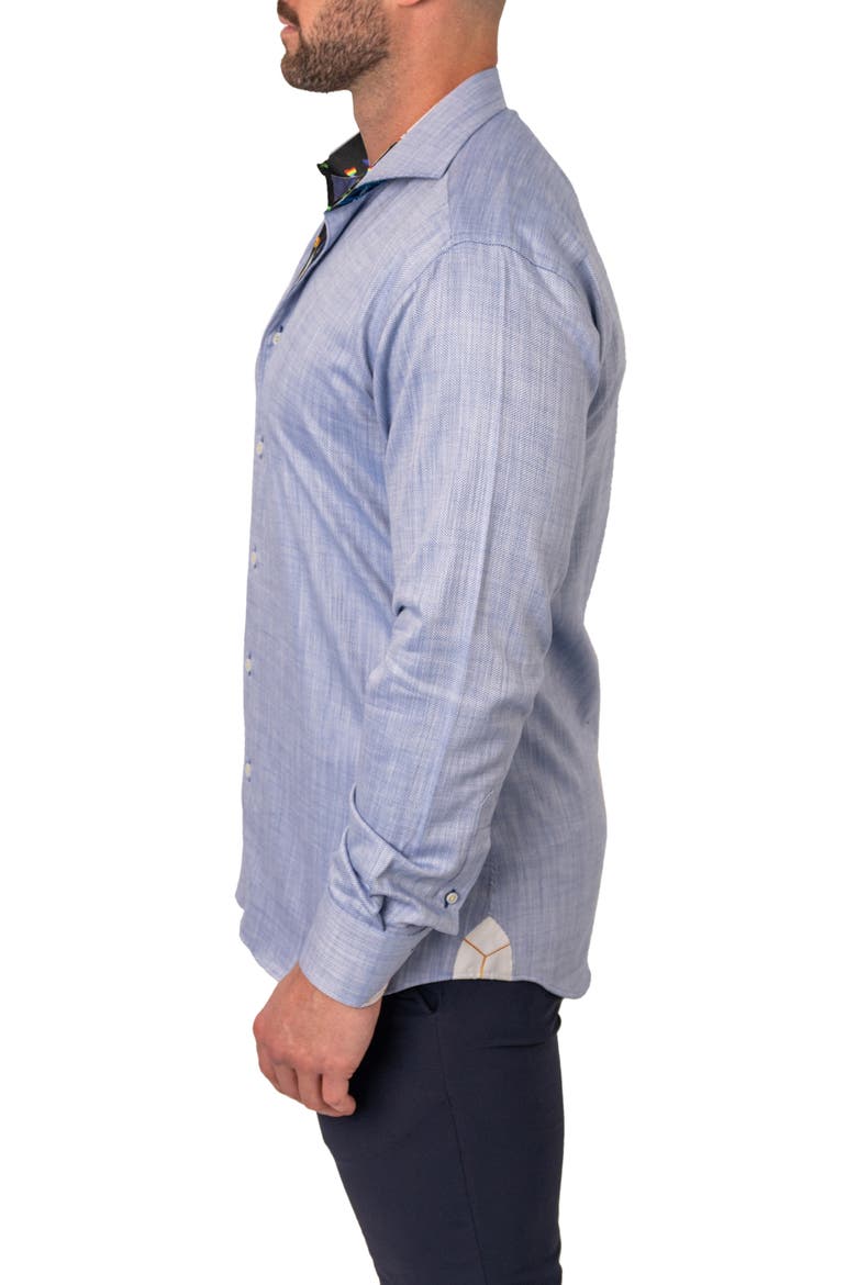Einstein FlamBlue Contemporary Fit Button-Up Shirt, Alternate, color, BLUE