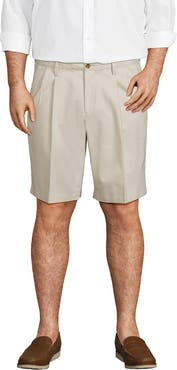 Lands' End Comfort Waist Pleated 9" No Iron Chino Shorts