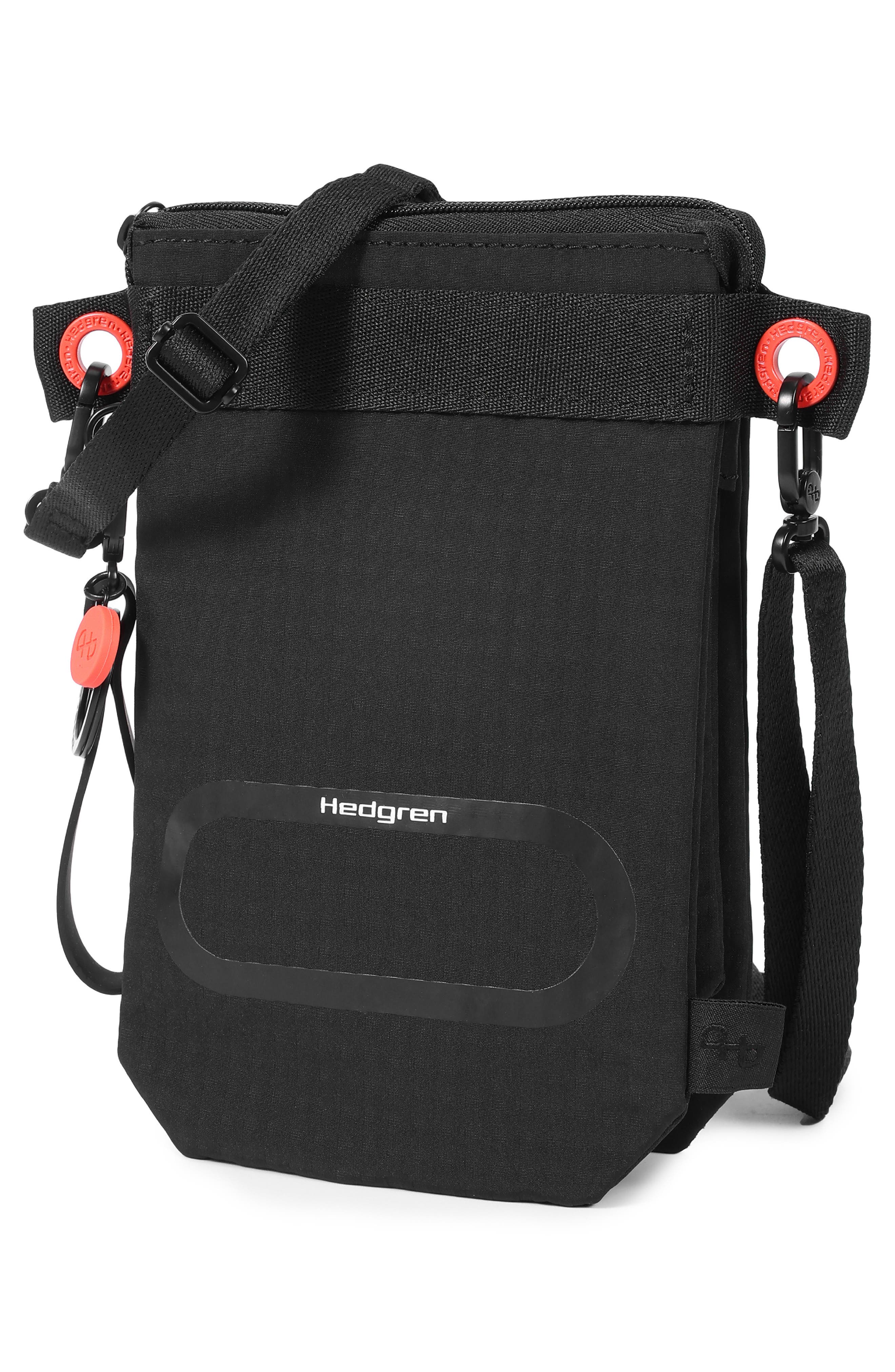 OTU Vertical RFID Crossbody Bag, Alternate, color, BLACK/ BLACK