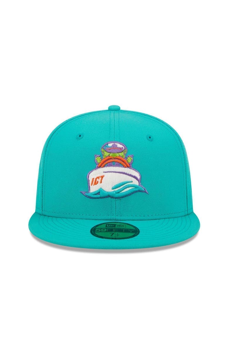 New Era Men's New Era Turquoise Wichita Wind Surge Theme Night 59FIFTY Fitted Hat, Alternate, color, Turquoise