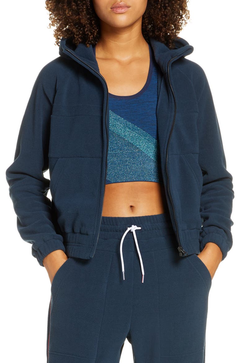 Ember Fleece Hooded Sweatshirt, Main, color, DARK PETROL