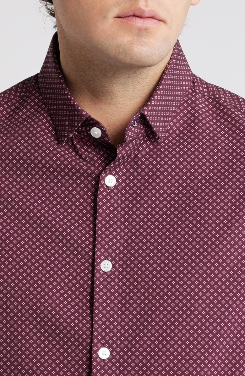 Mizzen+Main Leeward No Tuck Dress Shirt, Alternate, color, Wine Clover