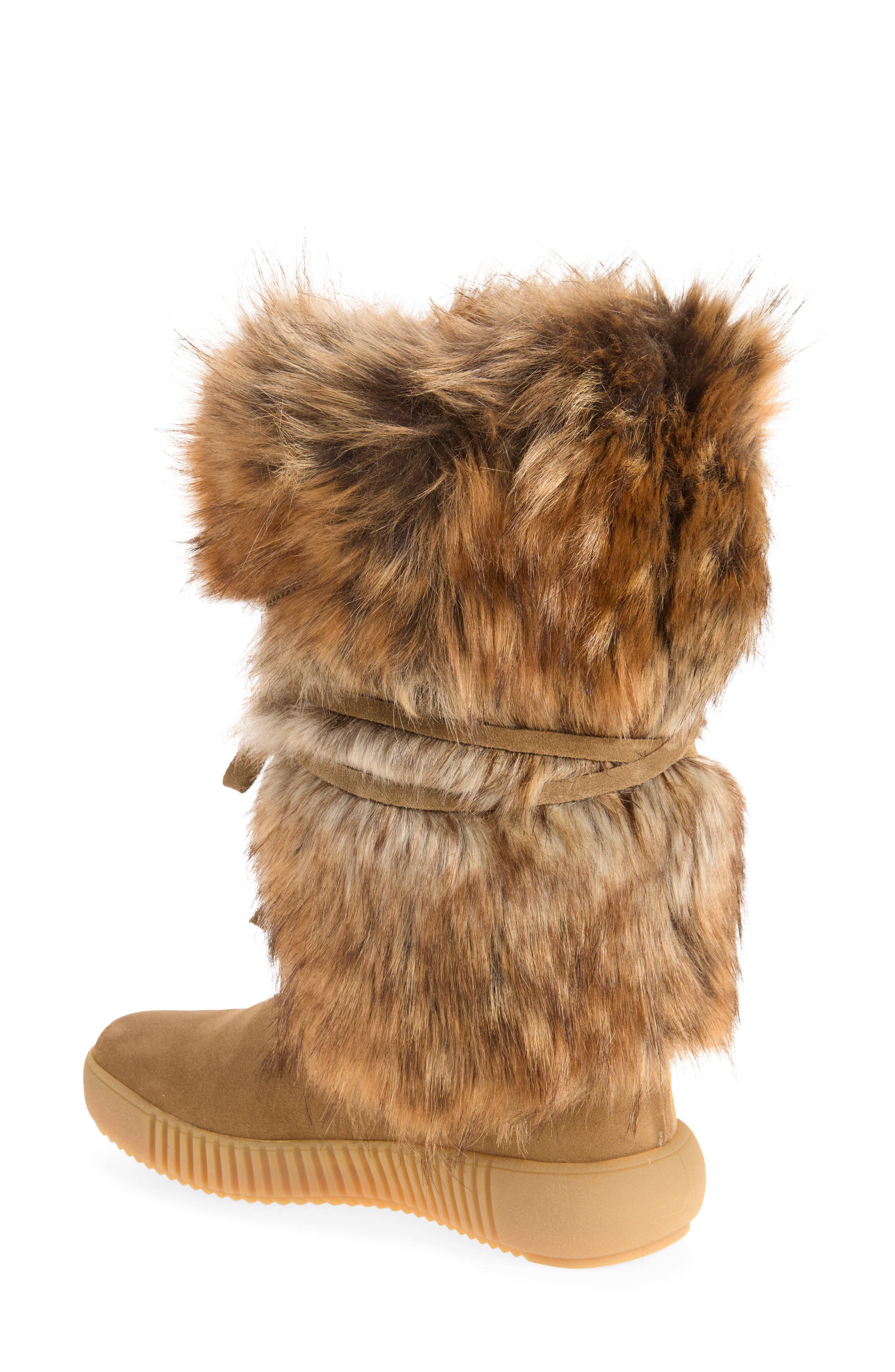Viera Faux Fur Boot, Alternate, color, BEIGE