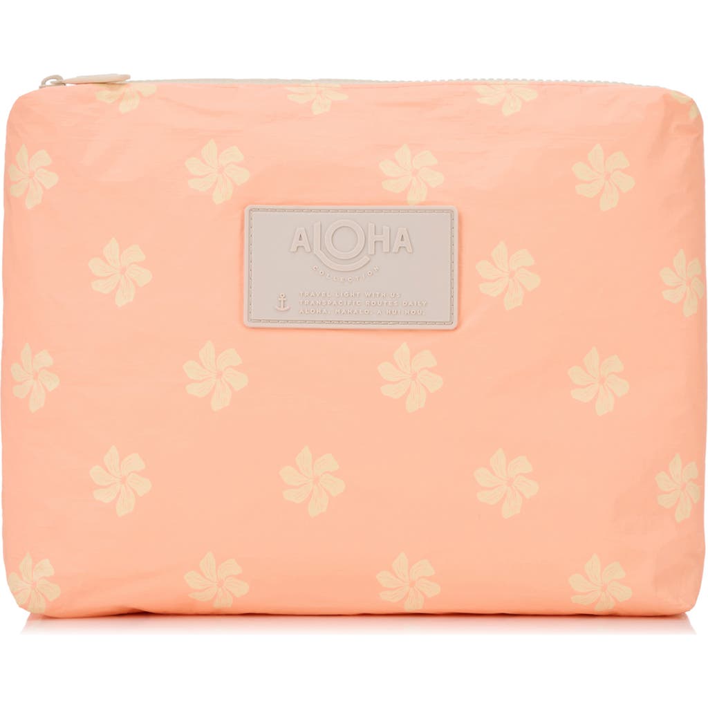 Aloha Collection Mid Casa Gardenia Water Resistant Tyvek® Zip Pouch In Orange