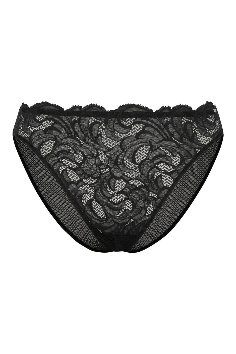 Lace Flow Bikini, Alternate, color, BLACK CAVIAR