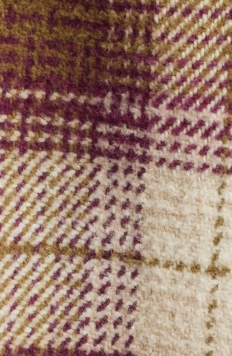 Obey Laurel Plaid Long Sleeve Heavyweight Cotton Camp Shirt, Alternate, color, Moss Green Multi