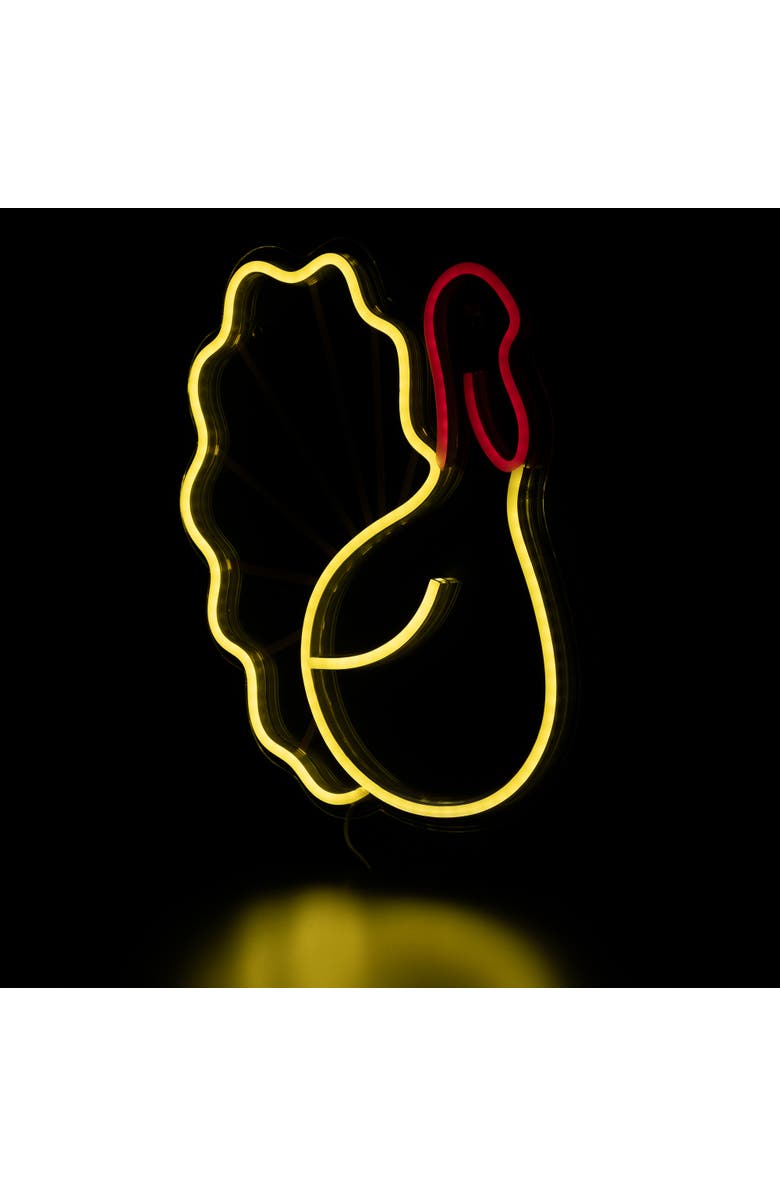 Northlight LED Turkey Neon Lighted Thanksgiving Wall or Window Decoration - 15", Alternate, color, 