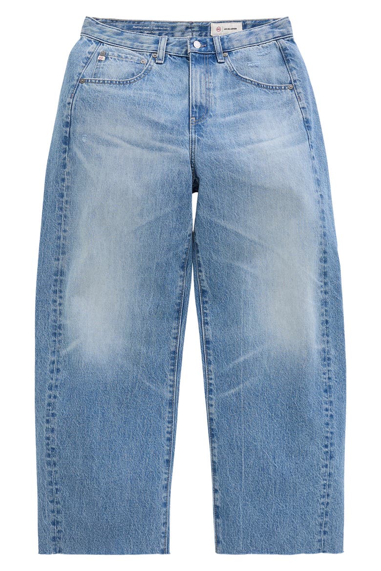 Hattie Raw Hem High Waist Crop Barrel Leg Jeans, Alternate, color, 17 YEARS TOWNSEND