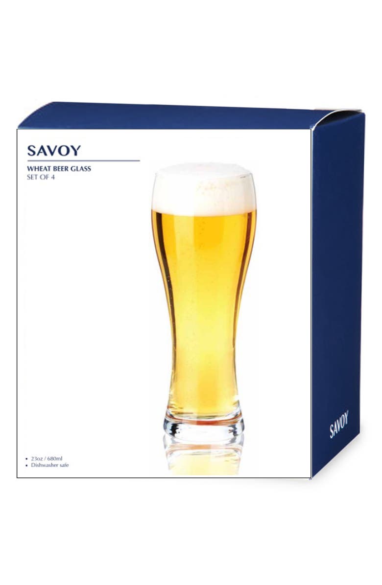 TRUE BRANDS Set of 4 Wheat Beer Glasses, Alternate, color,