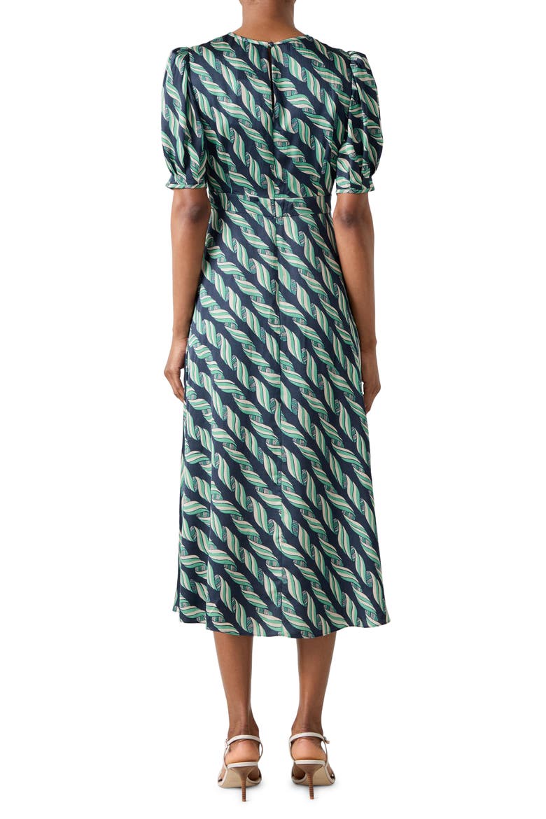 Jem Ribbon Print A-Line Dress, Alternate, color, NAVY MULTI