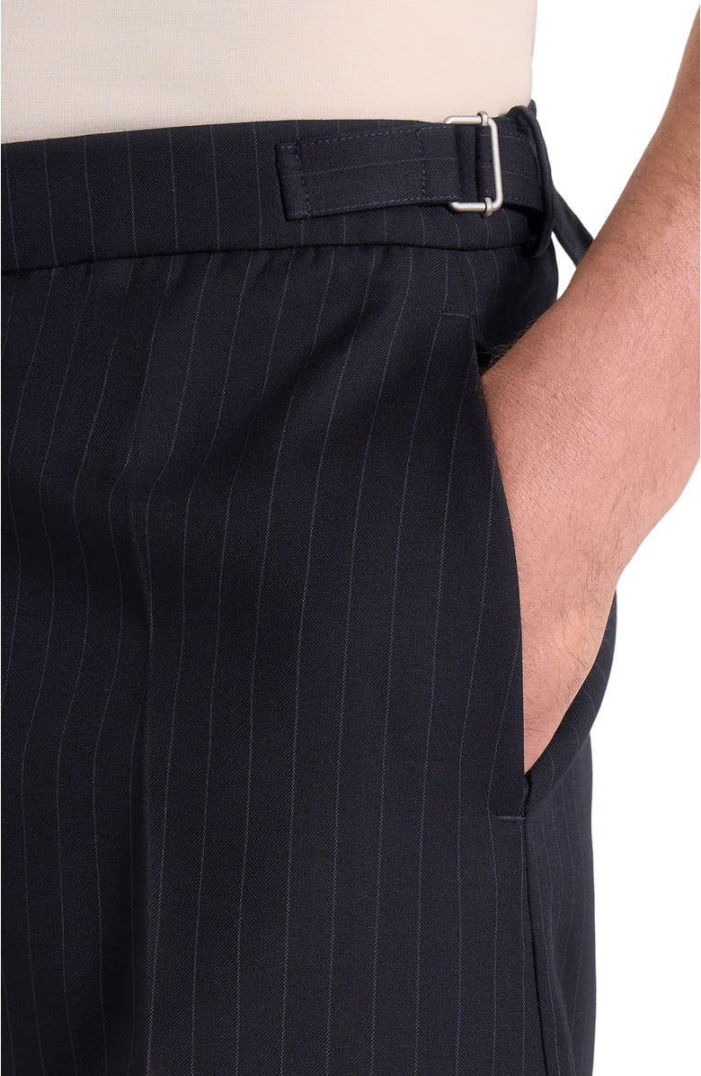 Manière De Voir Joseph Regular Fit Pinstripe Tailored Trousers, Alternate, color, Navy