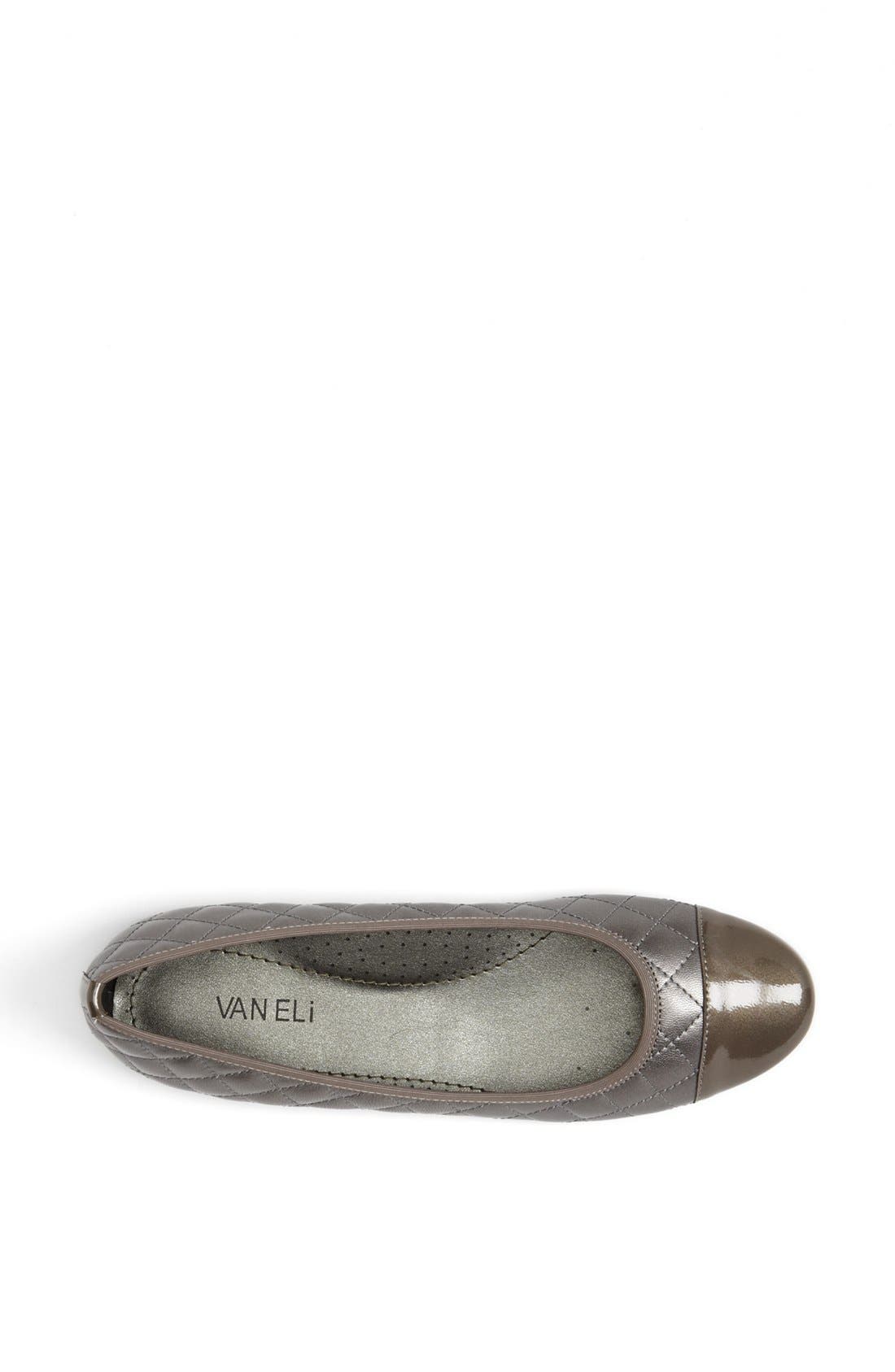 'Serene' Flat, Alternate, color, PEWTER NAPPA/ PATENT