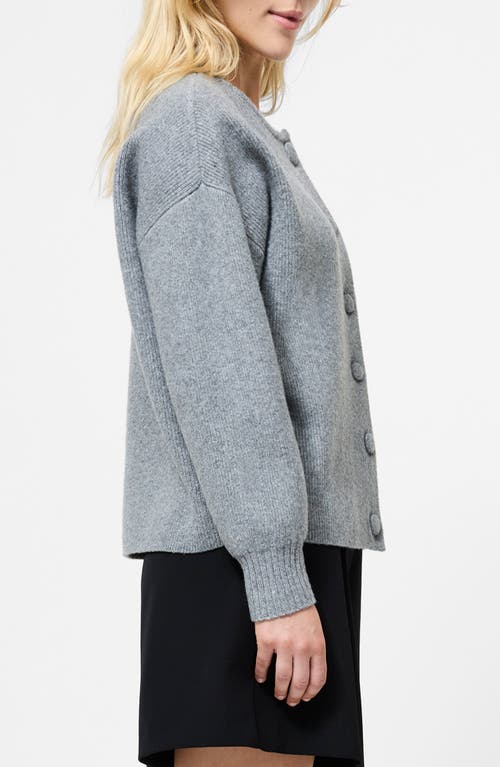 French Connection Safiya Knit Drop Shoulder Cardigan In Gray