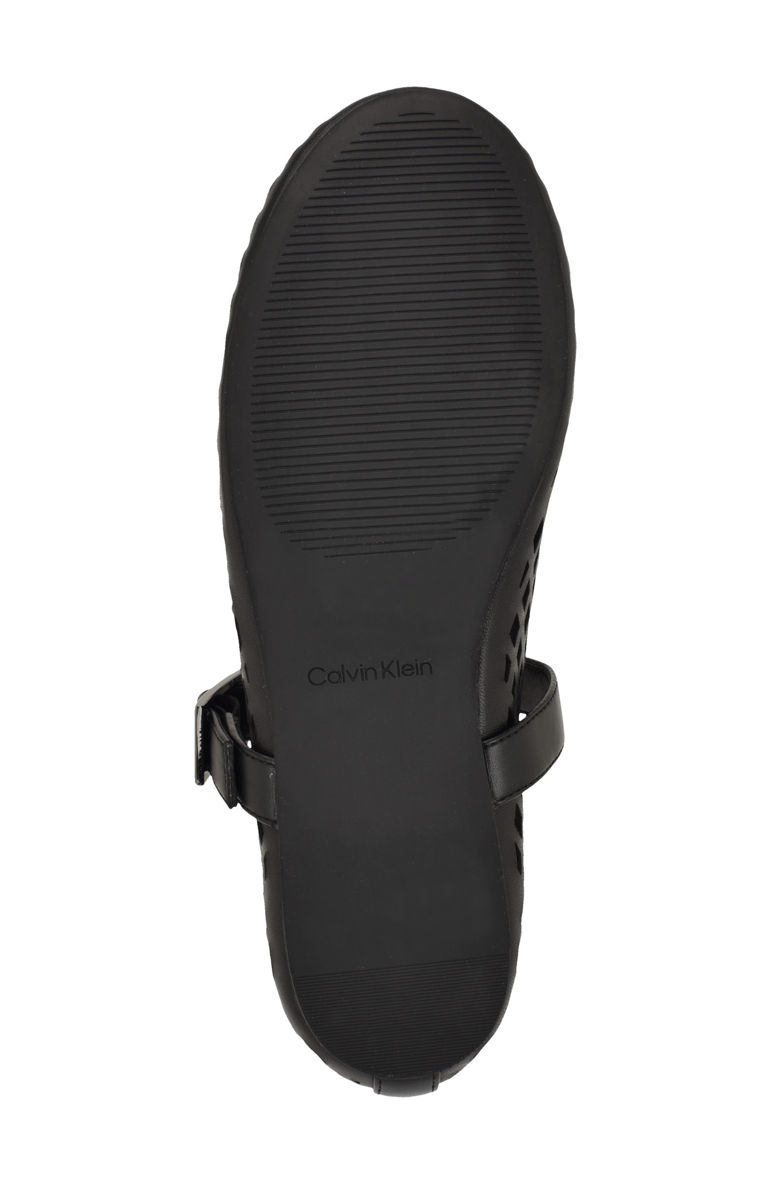 Calvin Klein Lauria Mary Jane Flat, Alternate, color, Black Leather