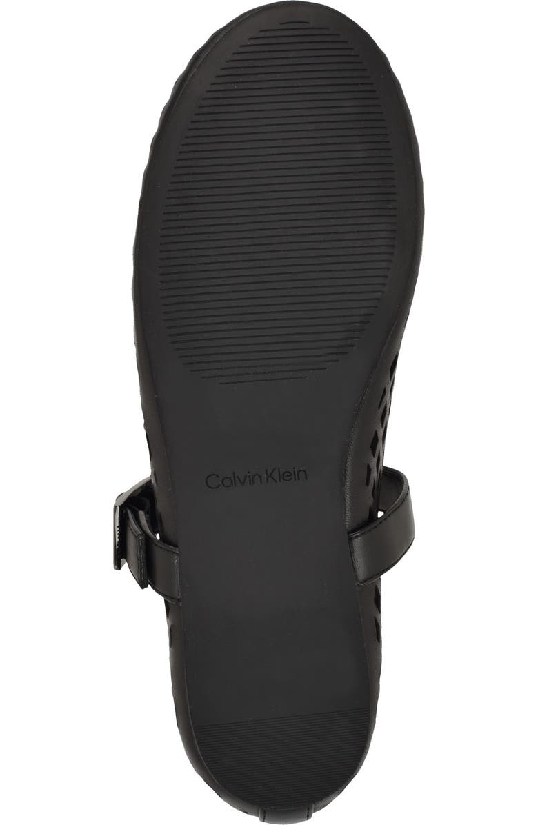 Calvin Klein Lauria Mary Jane Flat, Alternate, color, Black Leather