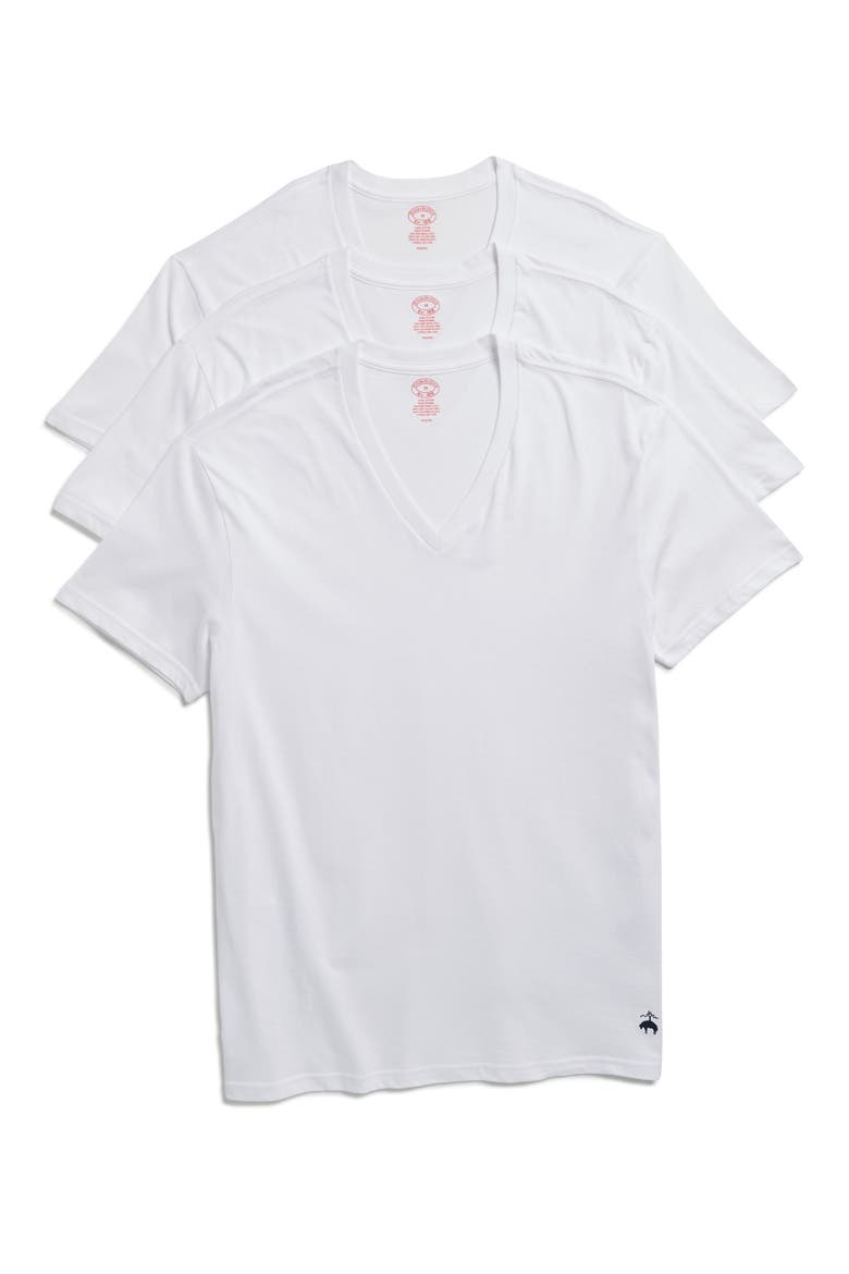 3-Pack V-Neck T-Shirts, Main, color, WHITE