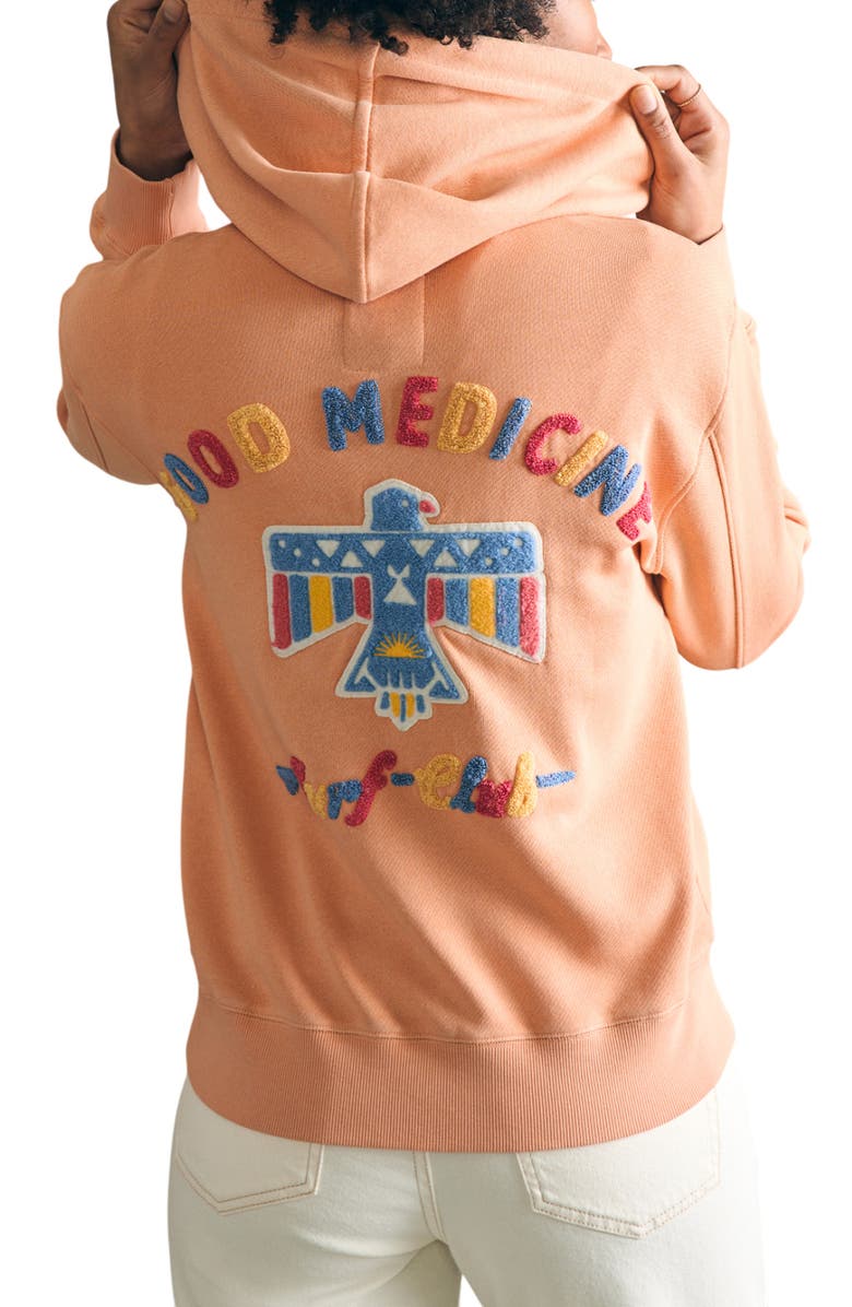Faherty Good Medicine Hoodie, Alternate, color, Orange