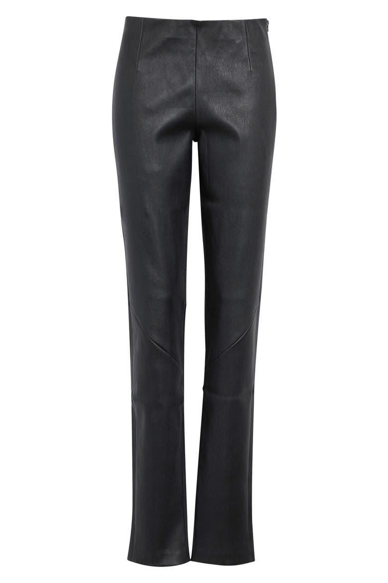 Marlon Stretch Leather Leggings, Main, color, BLACK