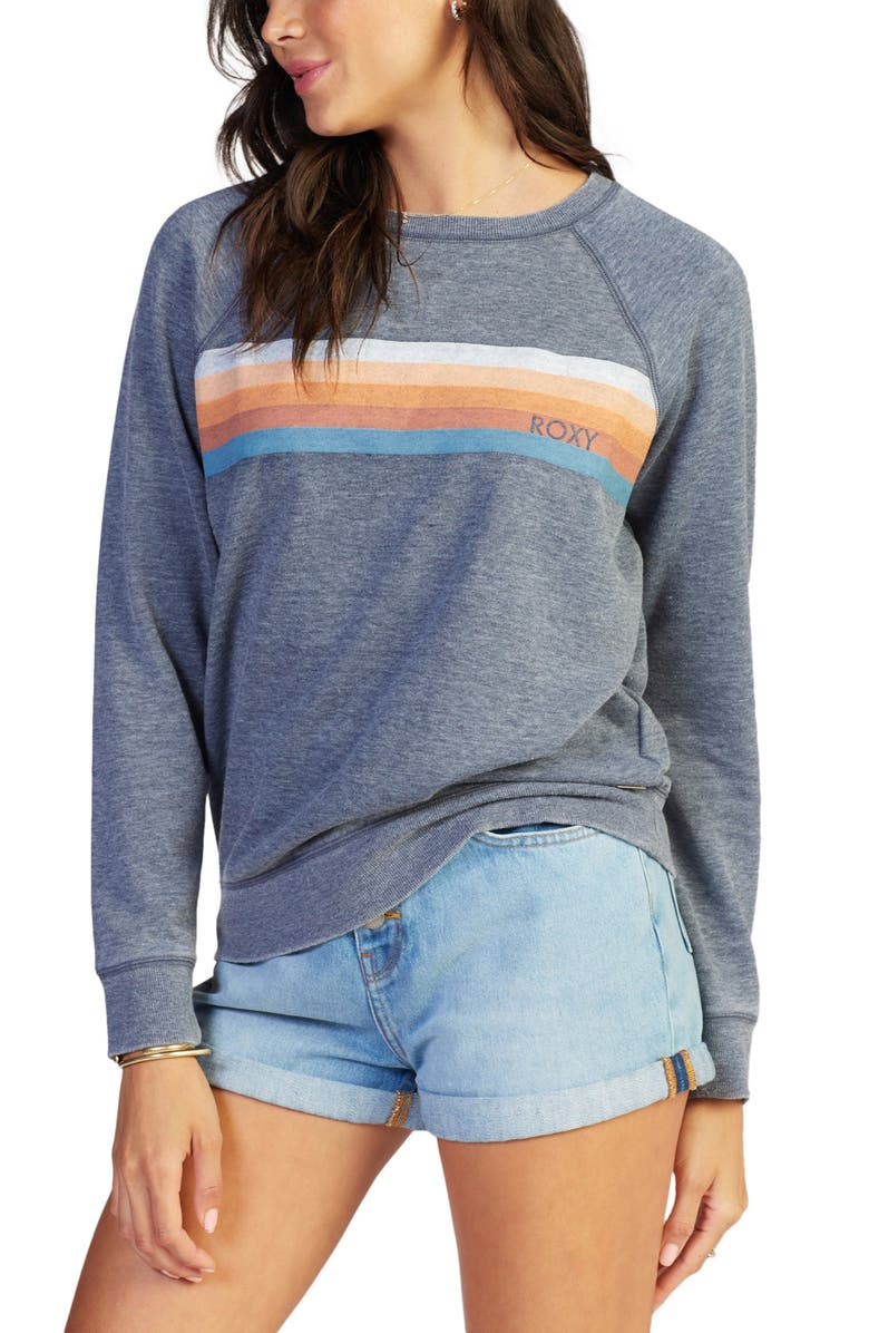 Roxy Wishing Away Stripe Tee, Main, color, 