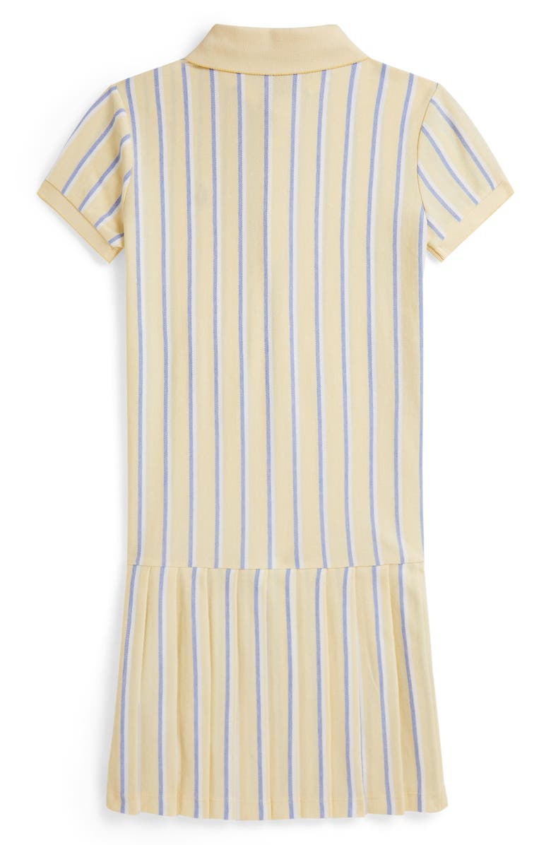 Polo Ralph Lauren Kids' Stripe Cotton Piqué Polo Dress, Alternate, color, Wicket Yellow