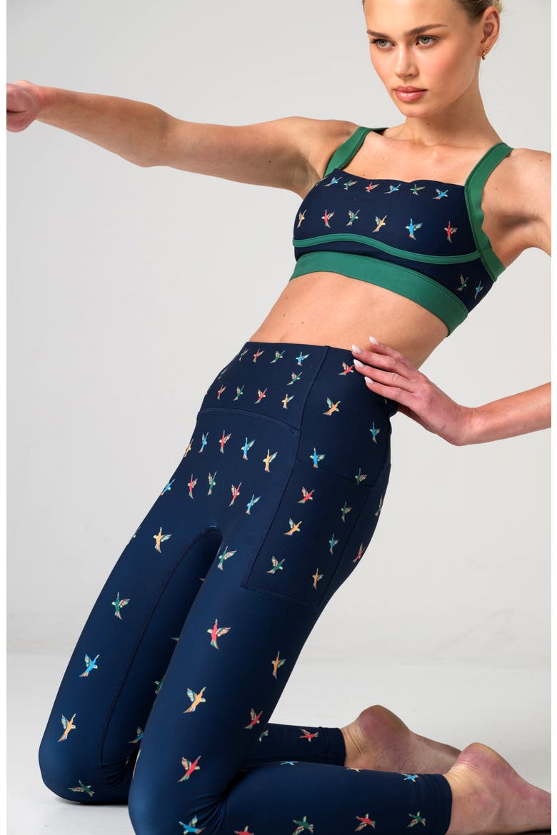 Freedom Wings High-Waisted Leggings, Alternate, color, Blue