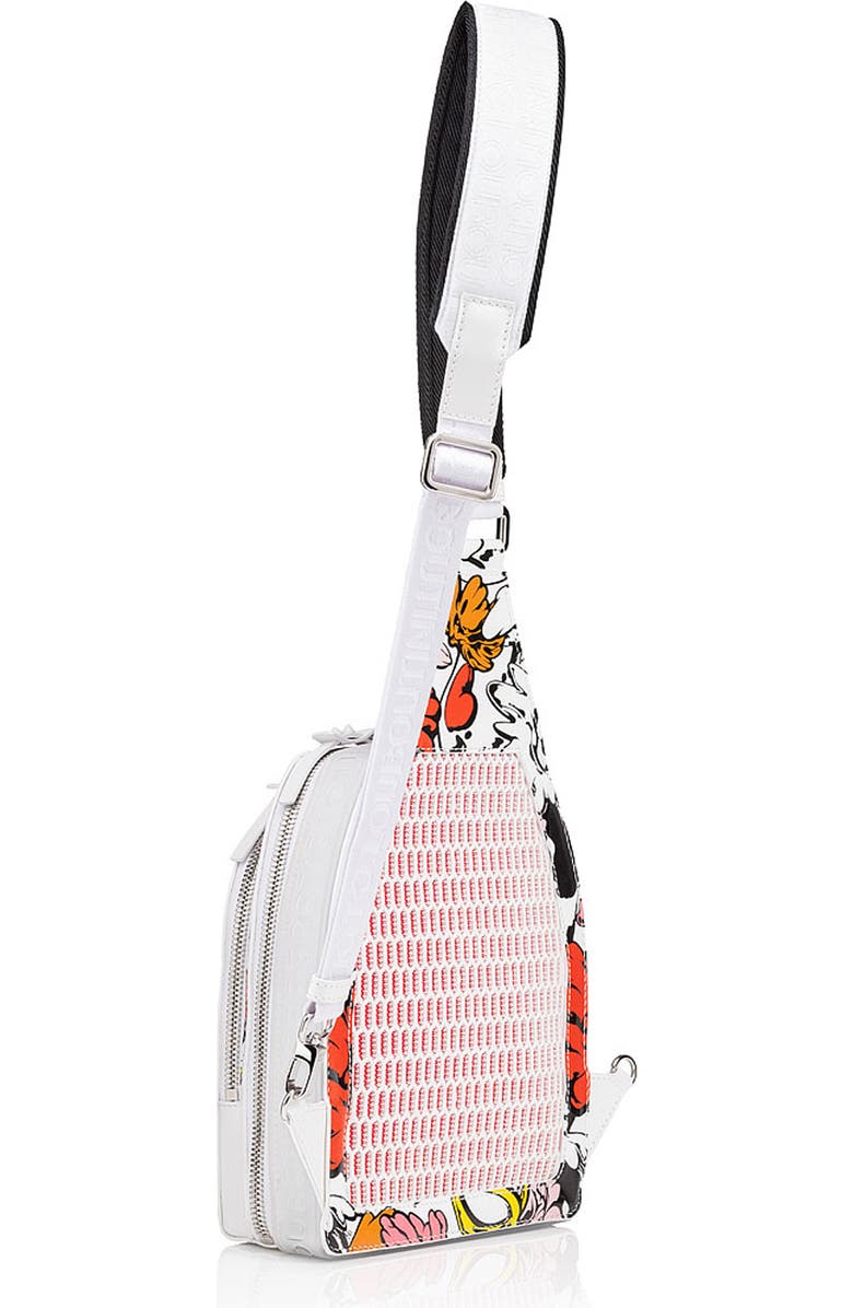 Christian Louboutin Loubifunk Leather & Jacquard Backpack, Alternate, color,