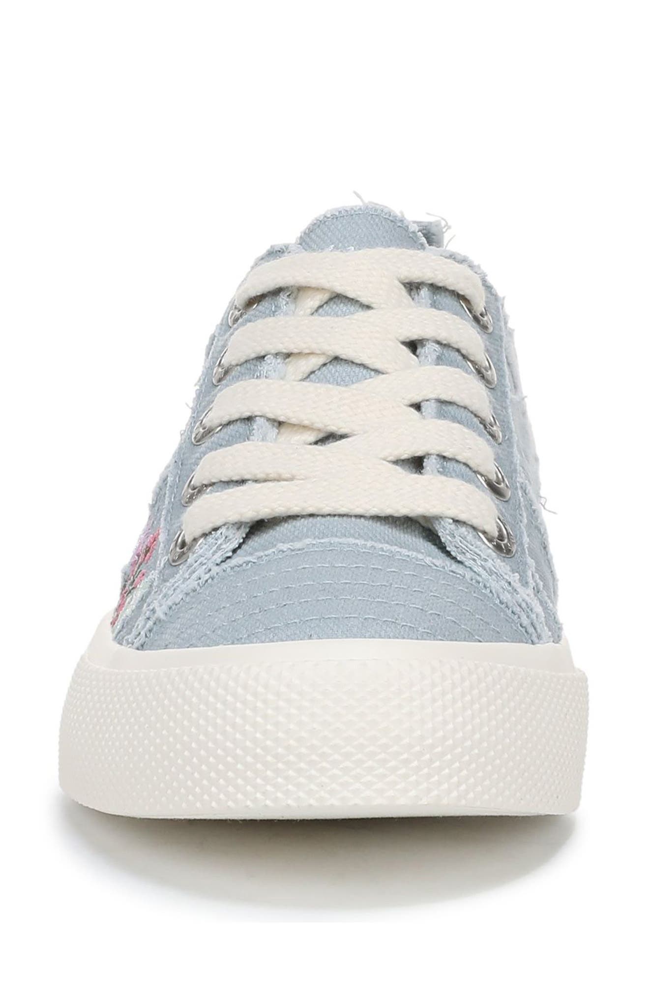 Blowfish Malibu Vivid Embroidered Canvas Platform Sneaker, Alternate, color, Sky Blue Canvas