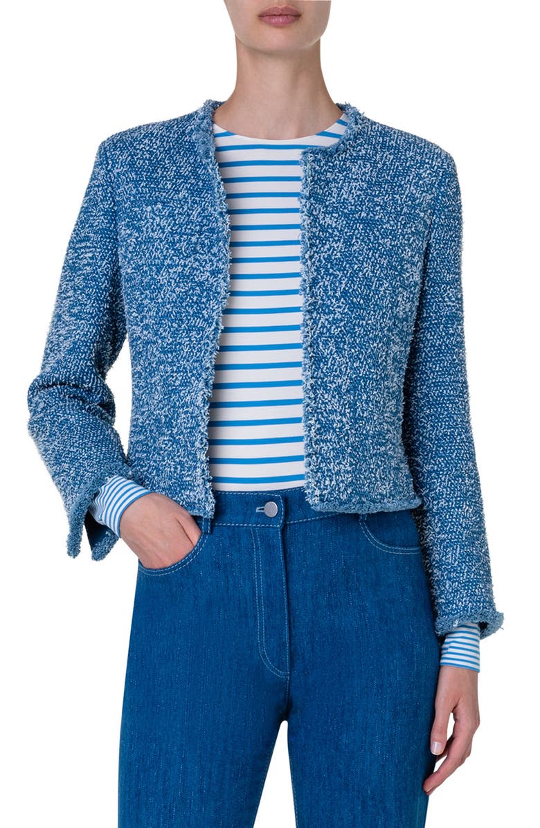 Akris punto Stretch Cotton Tweed Jacket, Main, color,