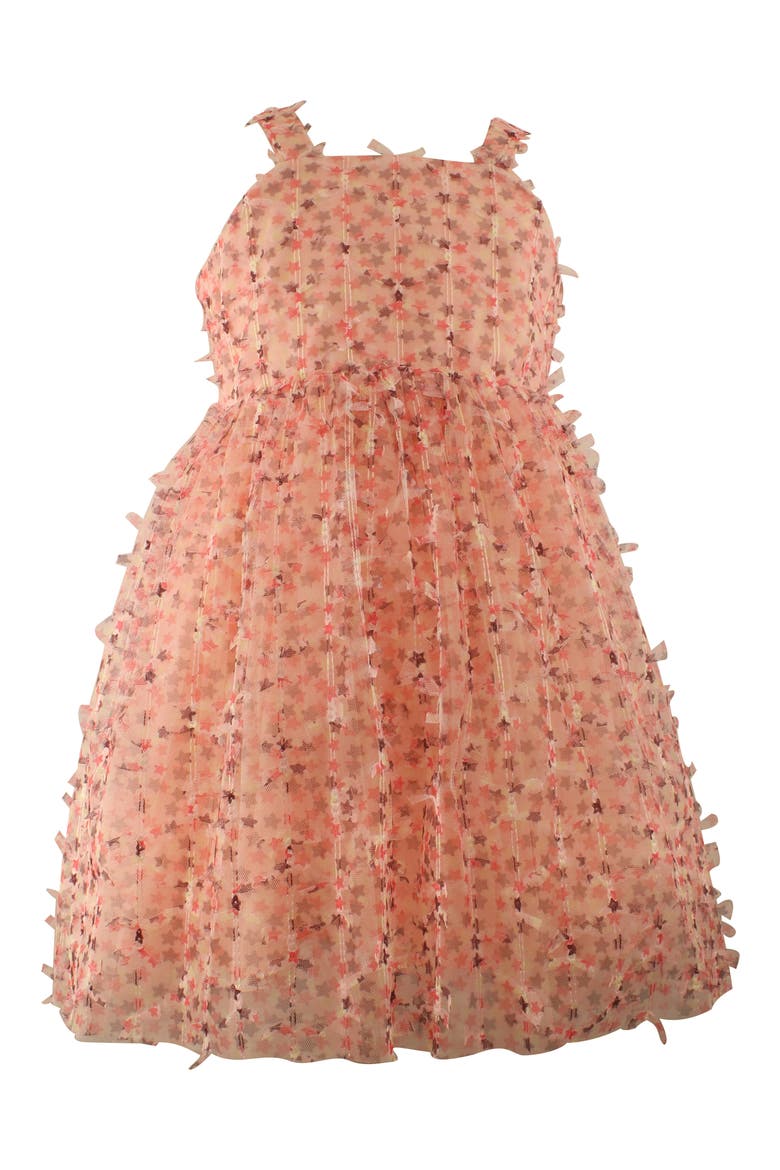 Kids' Star Mesh Tulle Dress, Main, color, RED