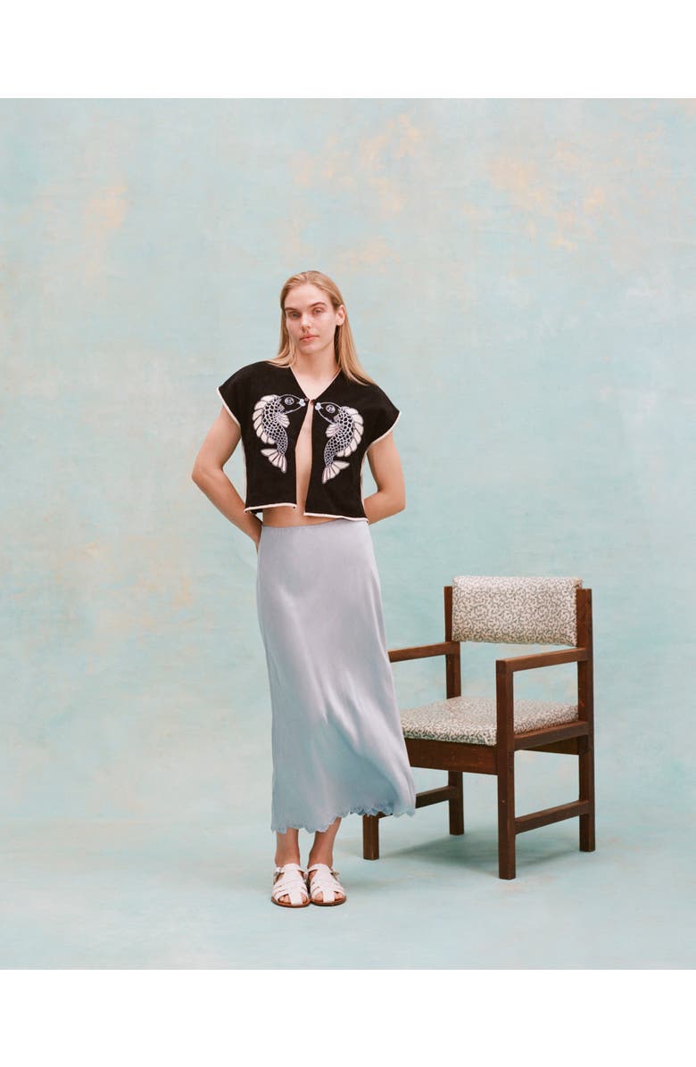 Tombolo 'Fish Smooch' Hand Towel Top, Alternate, color, Black