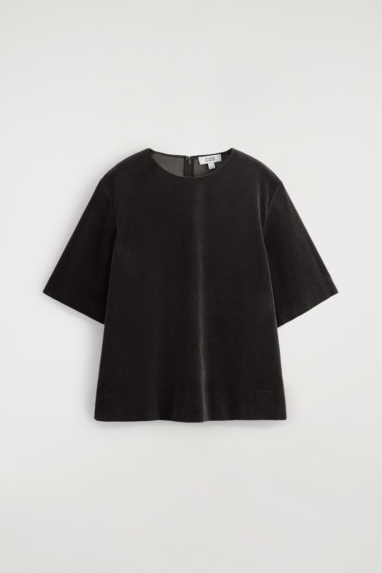 Corduroy Top, Alternate, color, DARK BROWN
