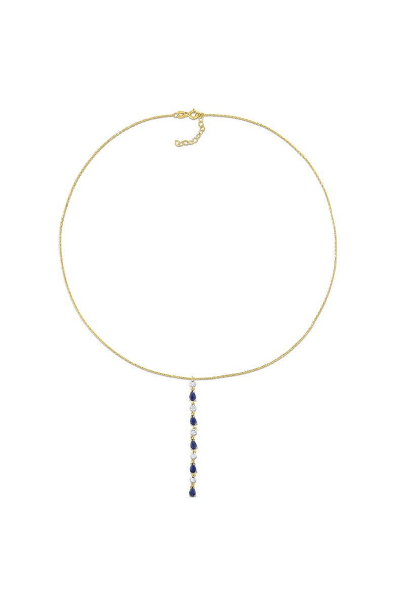 Julianna B. Sapphire & Diamond Lariat Necklace 14k, Alternate, color, Sapphire