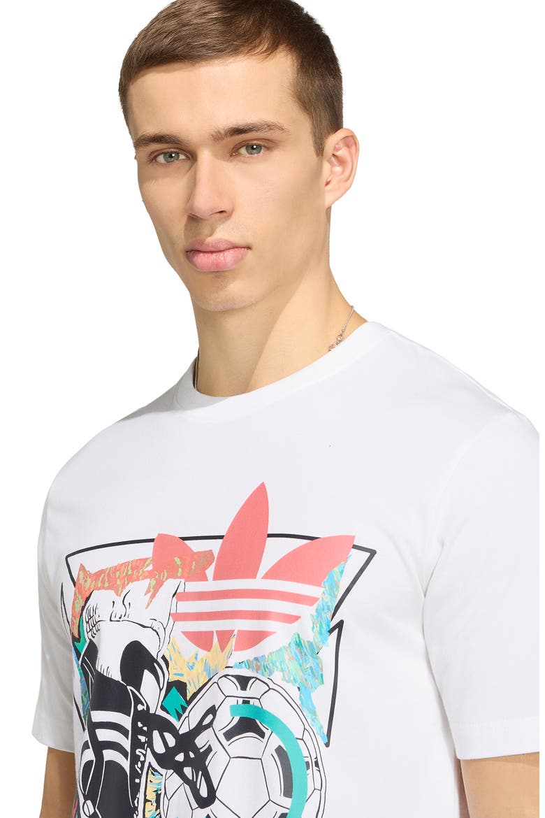 Anime Soccer Cotton Graphic T-Shirt, Alternate, color, WHITE/ /
