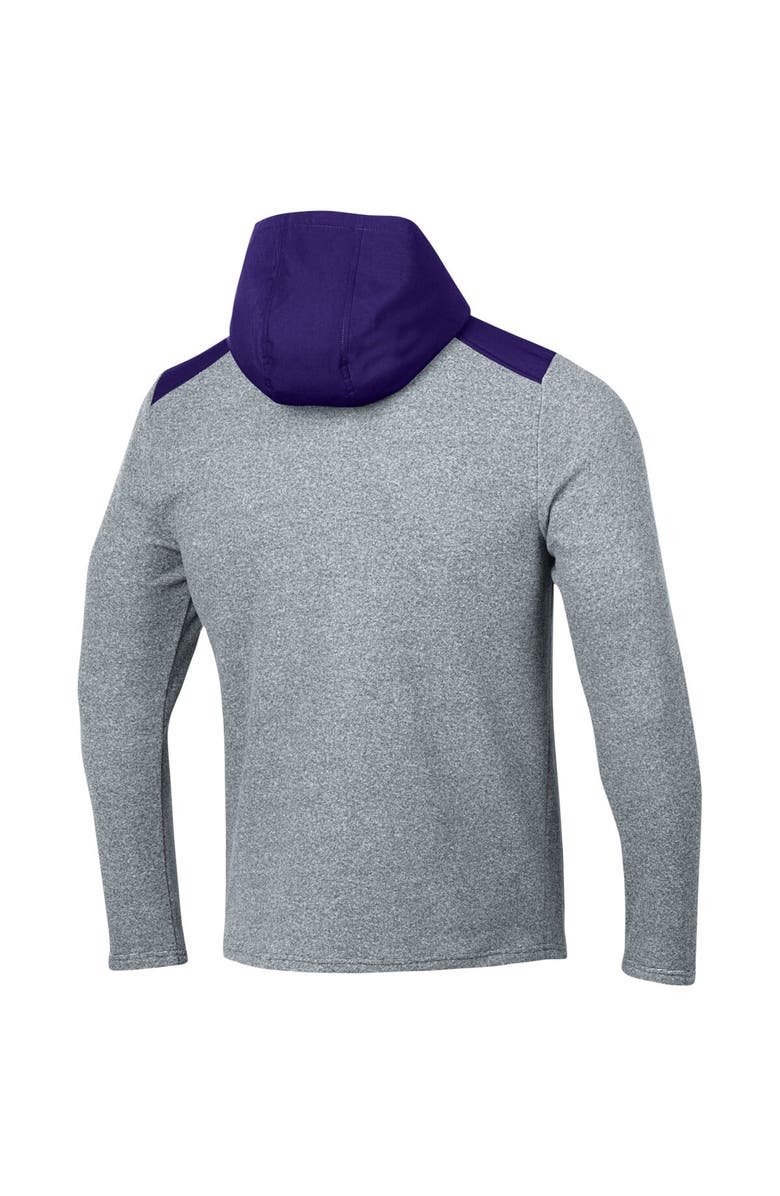 Under Armour Men's Under Armour Gray Northwestern Wildcats Survivor Fleece Hoodie Quarter-Zip Jacket, Alternate, color, Gray