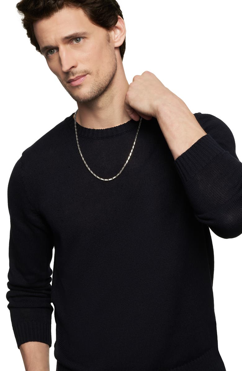 David Yurman Men's Faceted Link Necklace in Sterling Silver, 3mm, Alternate, color, Sterling Silver